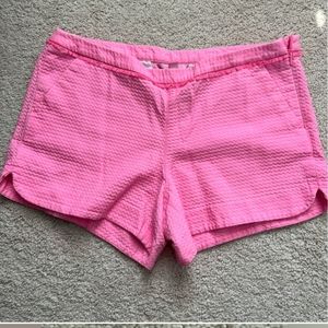 Lilly Pulitzer High Waist Textured Pink Shorts